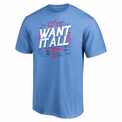 Toronto Blue Jays BreakingT Unisex Want It All T-Shirt - Powder Blue - MLB Sale