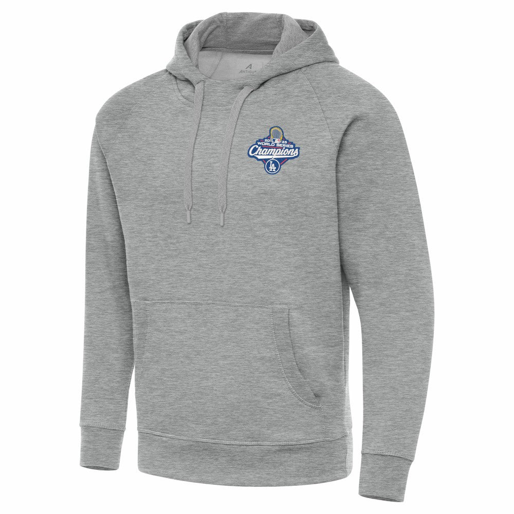 Los Angeles Dodgers Antigua 2025 World Series Champions Victory Hoodie - Heather Gray - MLB Discount