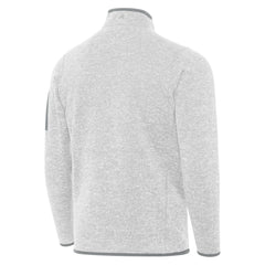 Los Angeles Dodgers Antigua Back-to-Back World Series Champions Fortune Quarter-Zip Pullover - Heather Gray - MLB Lifestyle