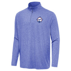 Los Angeles Dodgers Antigua Back-to-Back World Series Champions Hunk Quarter-Zip Pullover - Heather Royal - MLB on Sale
