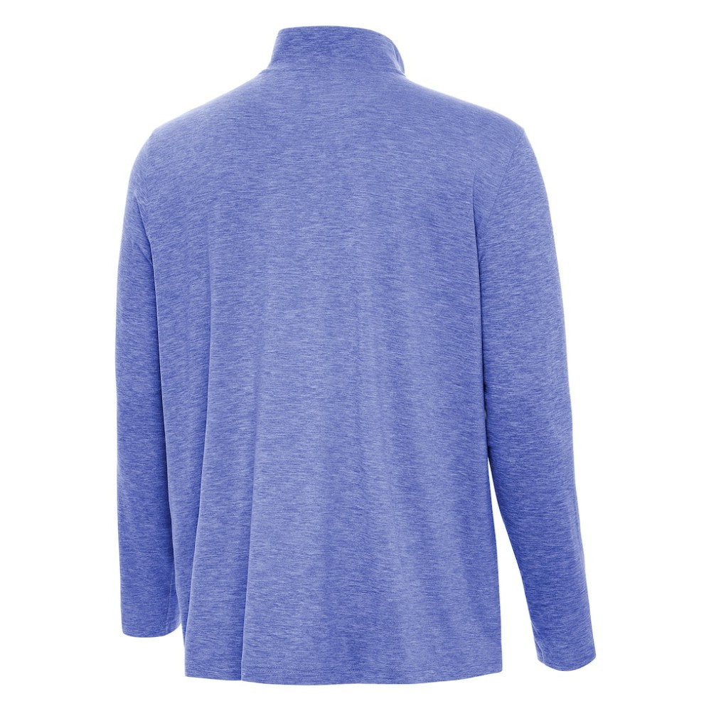Los Angeles Dodgers Antigua Back-to-Back World Series Champions Hunk Quarter-Zip Pullover - Heather Royal - MLB on Sale