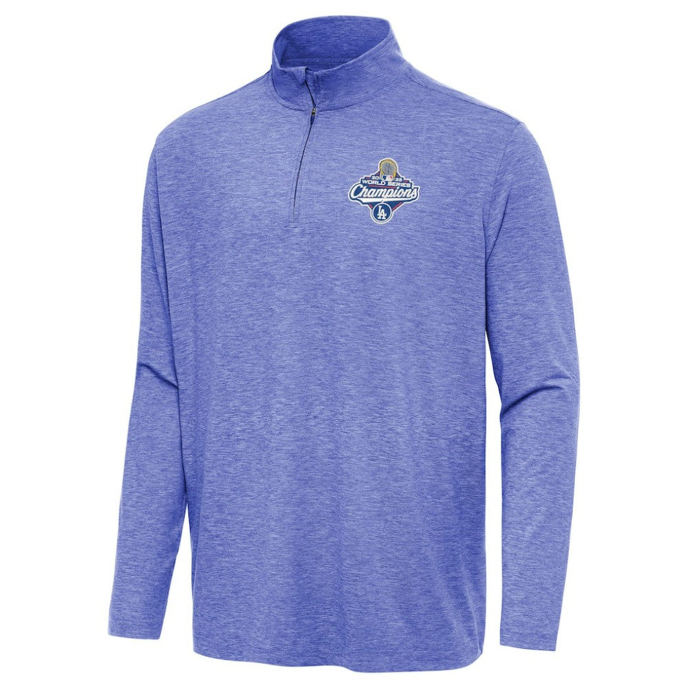 Los Angeles Dodgers Antigua 2025 World Series Champions Hunk Quarter-Zip Top - Heather Royal - MLB on Sale