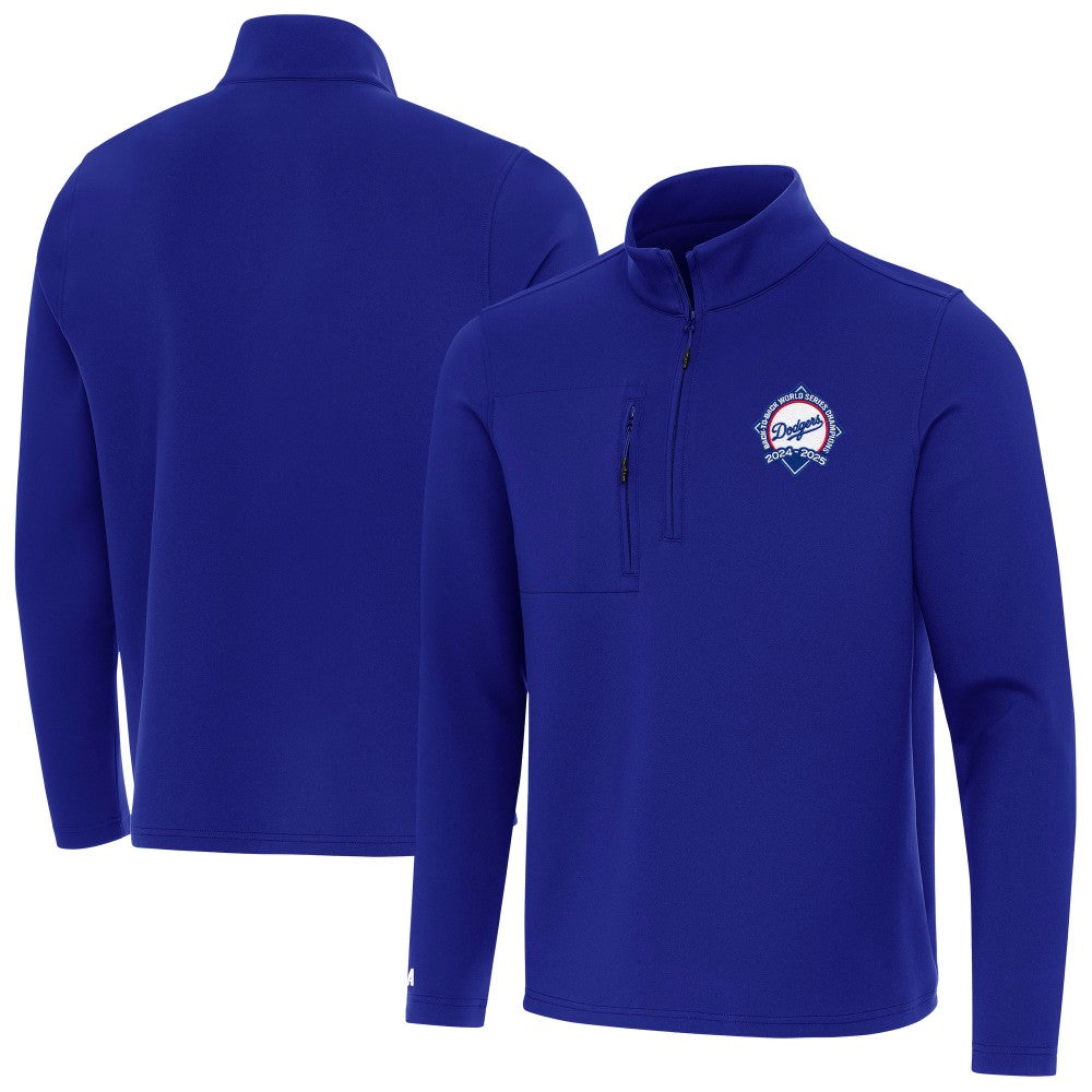 Los Angeles Dodgers Antigua Back-to-Back World Series Champions Insider Quarter-Zip Pullover - Royal - MLB Online
