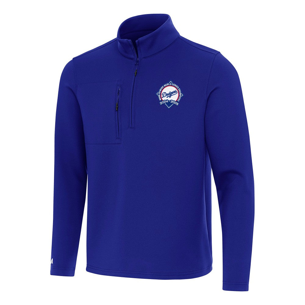 Los Angeles Dodgers Antigua Back-to-Back World Series Champions Insider Quarter-Zip Pullover - Royal - MLB Online