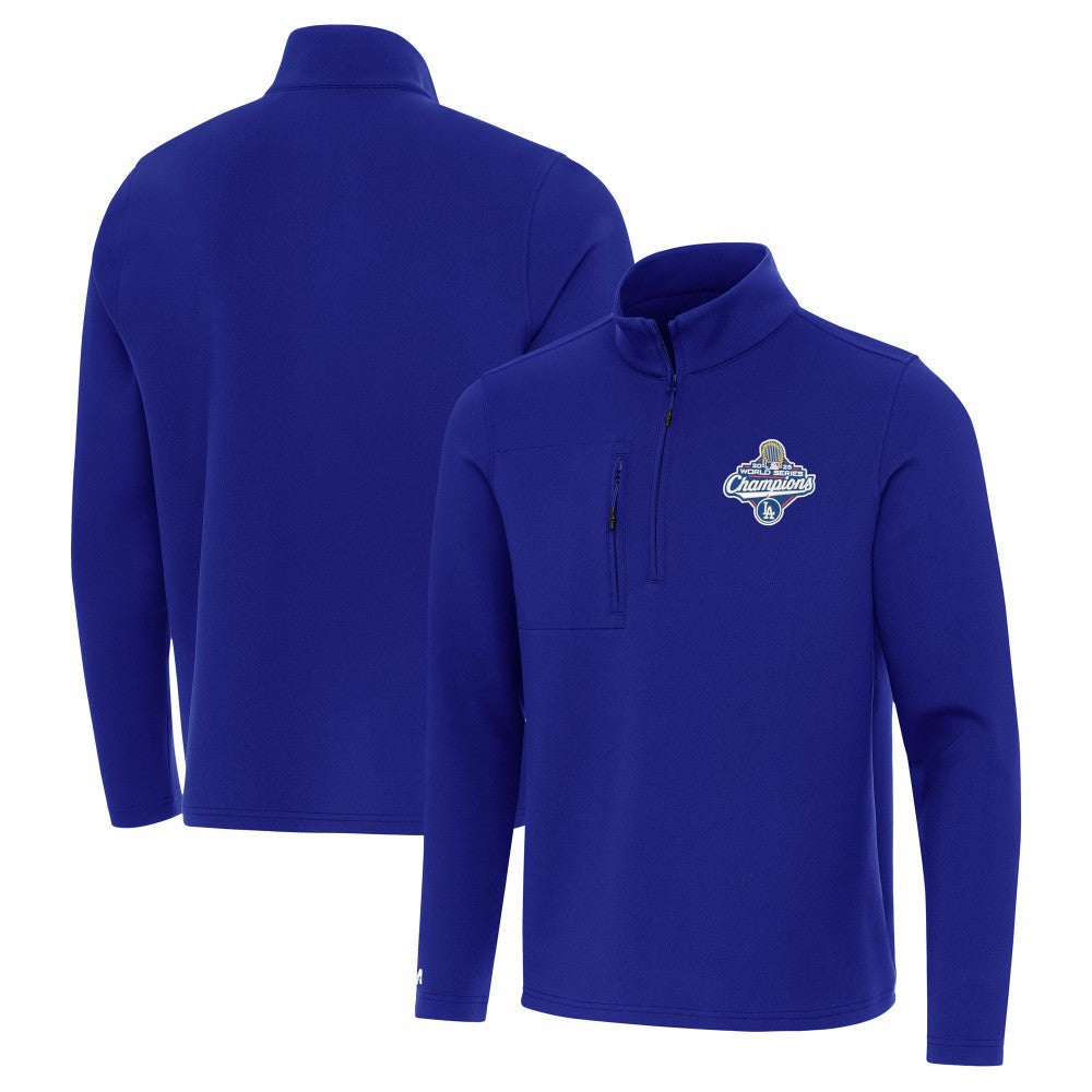 Los Angeles Dodgers Antigua 2025 World Series Champions Insider Quarter-Zip Pullover - Royal - MLB Online