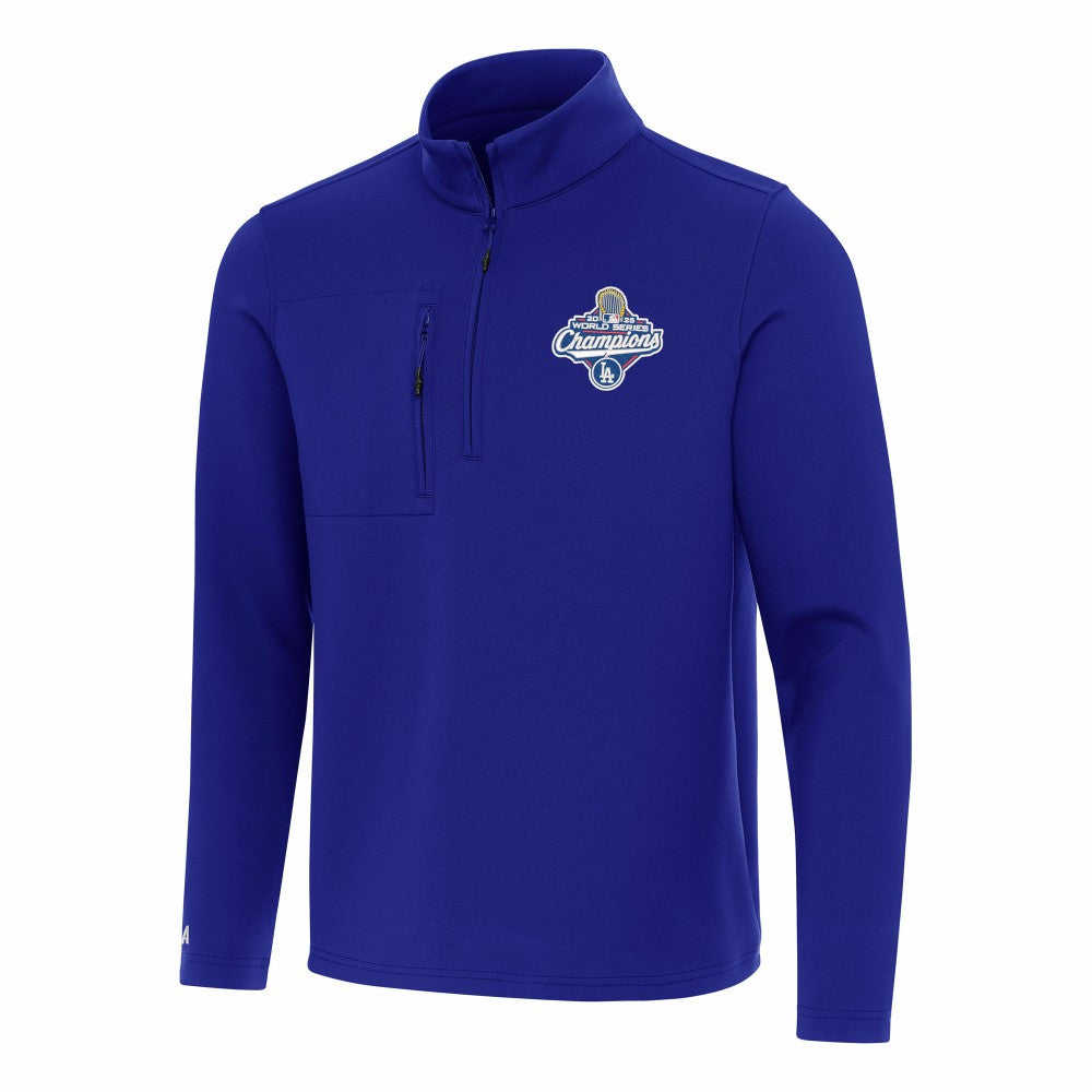 Los Angeles Dodgers Antigua 2025 World Series Champions Insider Quarter-Zip Pullover - Royal - MLB Online