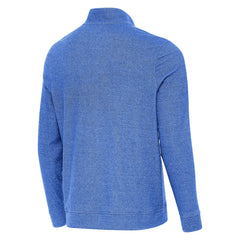Los Angeles Dodgers Antigua Back-to-Back World Series Champions Subtle Quarter-Zip Pullover - Heather Royal - MLB Discount