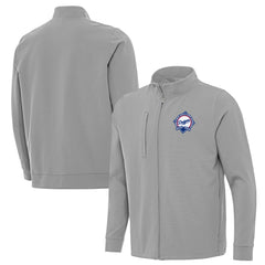 Los Angeles Dodgers Antigua Back-to-Back World Series Champions Regard Full-Zip Jacket - Gray - MLB on Sale