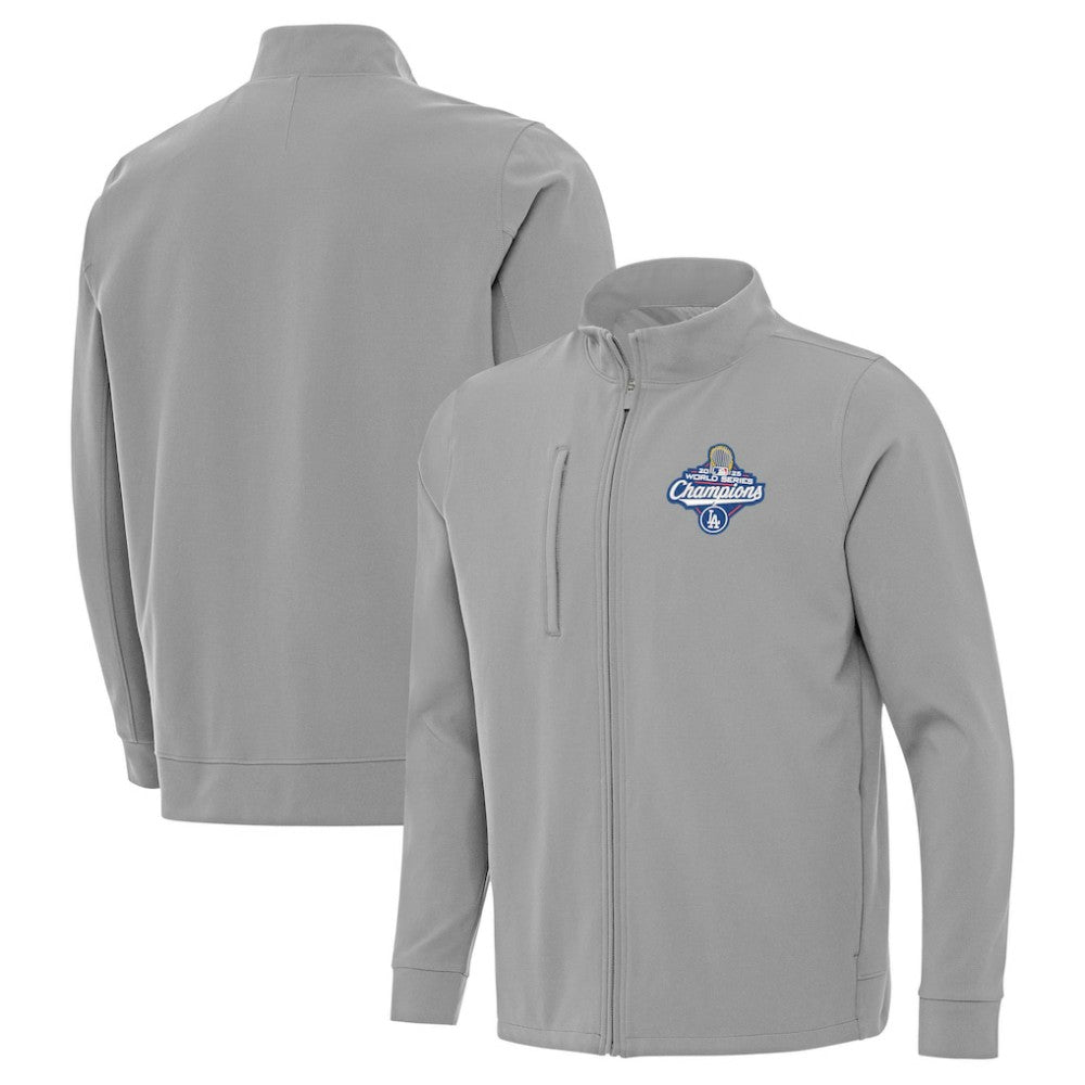 Los Angeles Dodgers Antigua 2025 World Series Champions Regard Full-Zip Jacket - Gray - MLB on Sale
