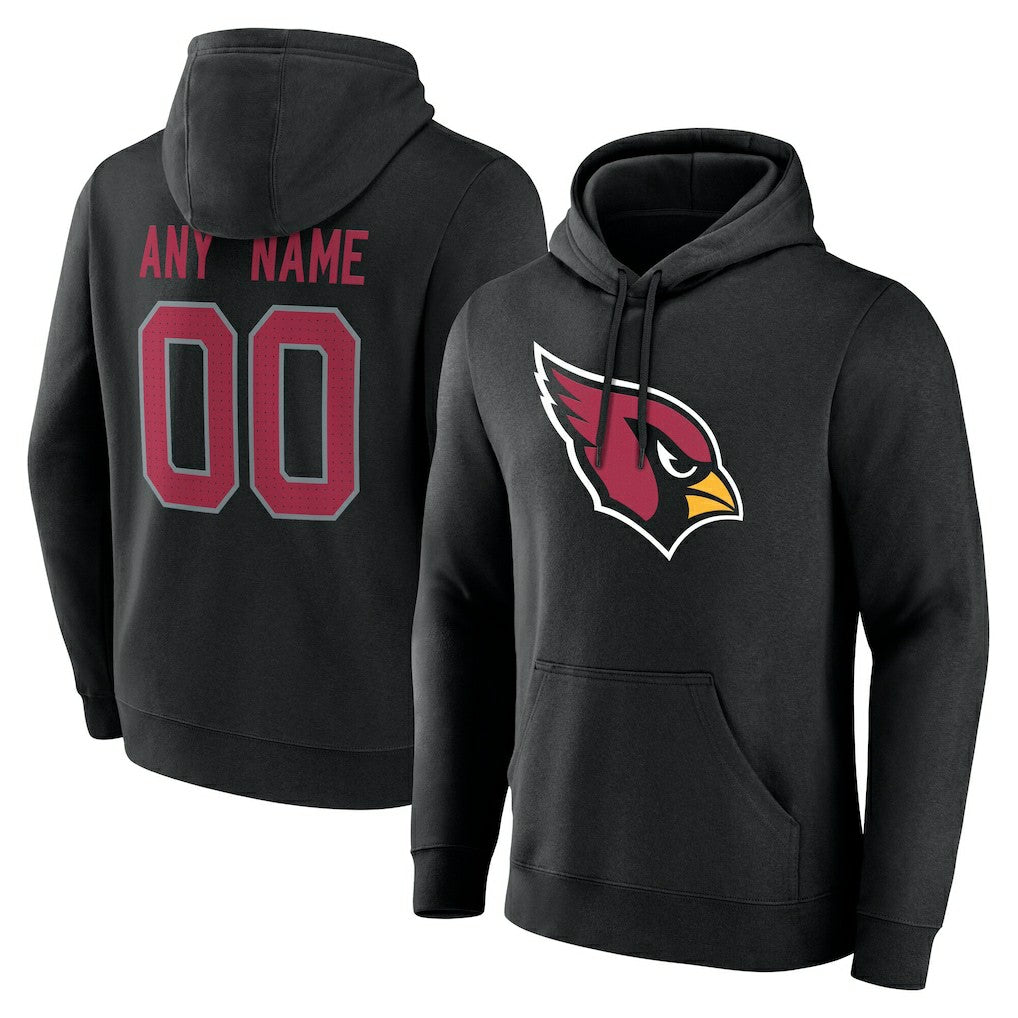 Arizona Cardinals Big & Tall Team Authentic Custom Hoodie Black