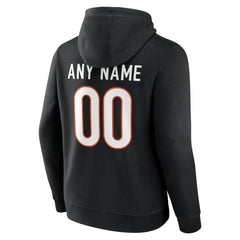Cincinnati Bengals Big & Tall Team Authentic Custom Hoodie Black