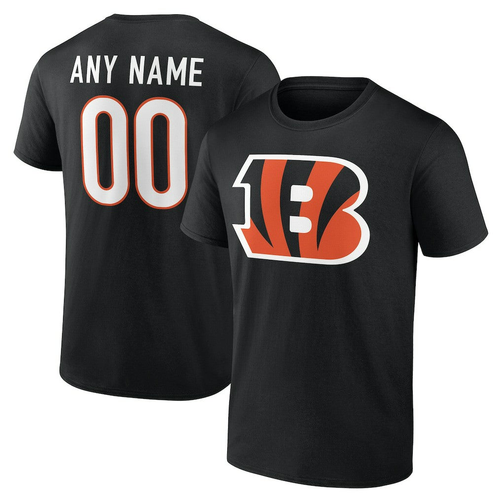 Cincinnati Bengals Big & Tall Team Authentic Custom T-Shirt Black