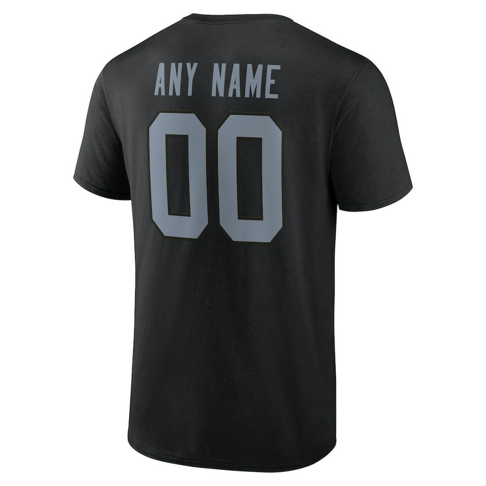 Las Vegas Raiders Big & Tall Team Authentic Custom T-Shirt Black