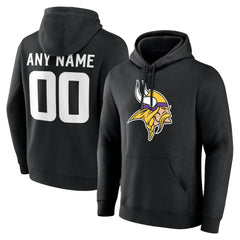 Minnesota Vikings Big & Tall Team Authentic Custom Hoodie Black