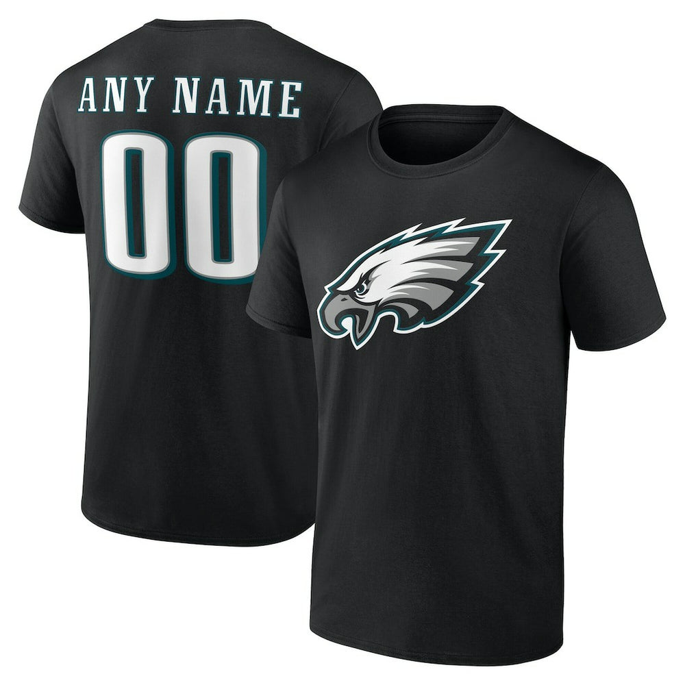 Philadelphia Eagles Big & Tall Team Authentic Custom T-Shirt Black