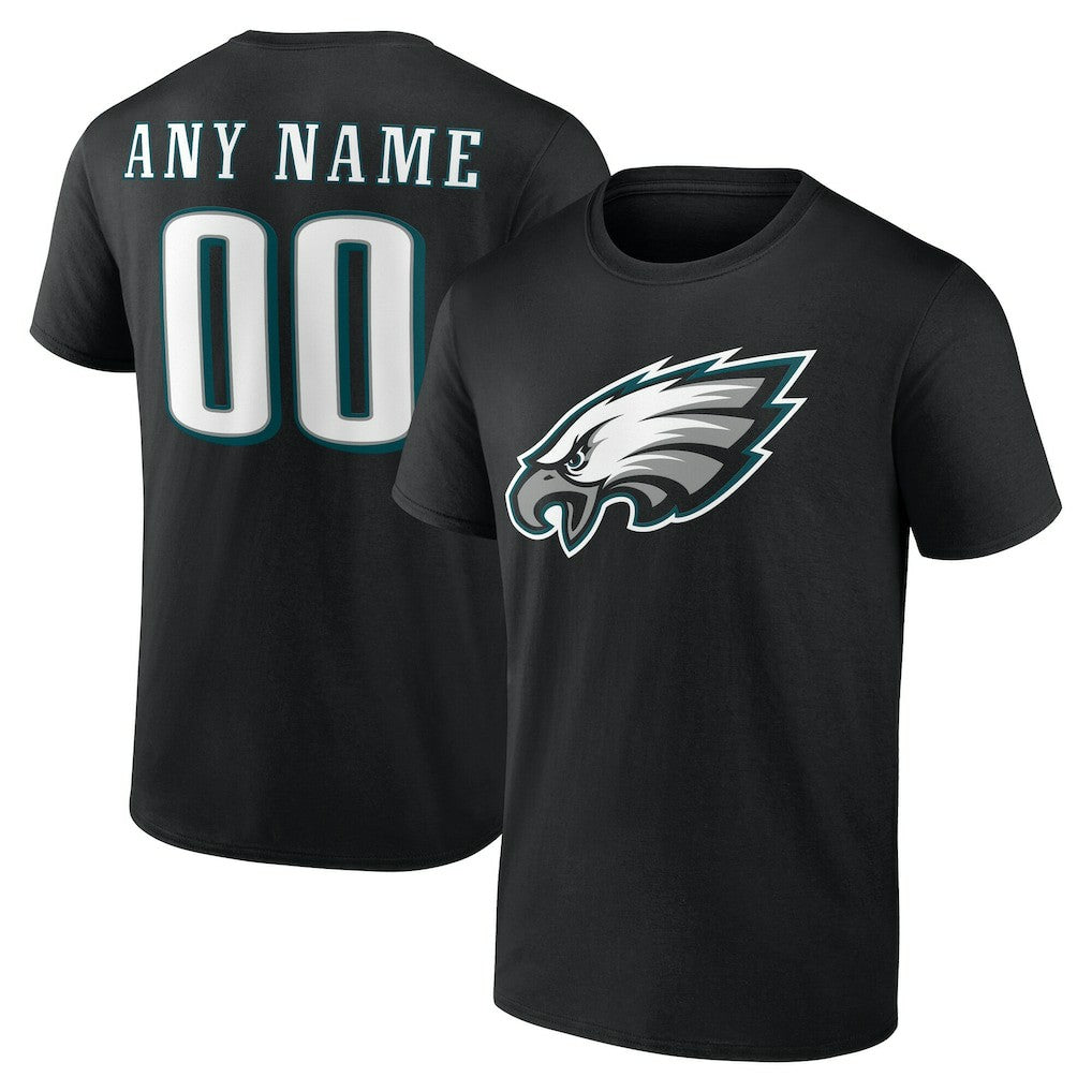 Philadelphia Eagles Big & Tall Team Authentic Custom T-Shirt Black
