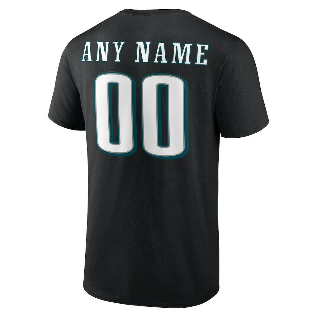 Philadelphia Eagles Big & Tall Team Authentic Custom T-Shirt Black