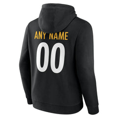 Pittsburgh Steelers Big & Tall Team Authentic Custom Hoodie Black