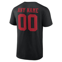 San Francisco 49ers Big & Tall Team Authentic Custom T-Shirt Black