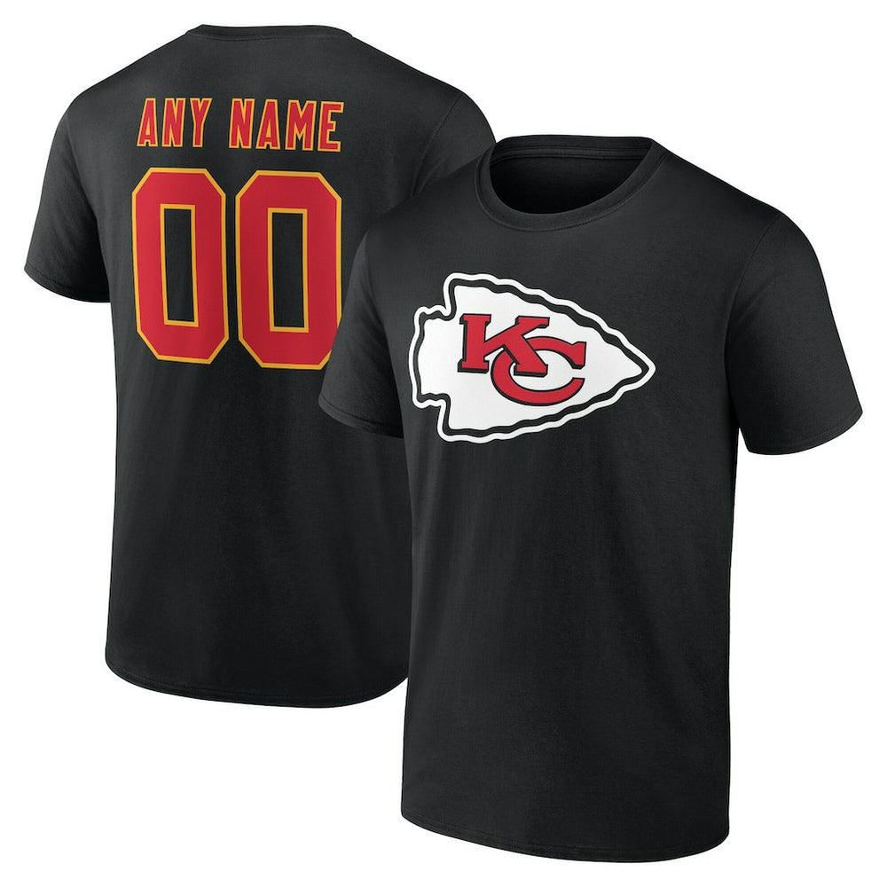 Kansas City Chiefs Big & Tall Team Authentic Custom T-Shirt Black