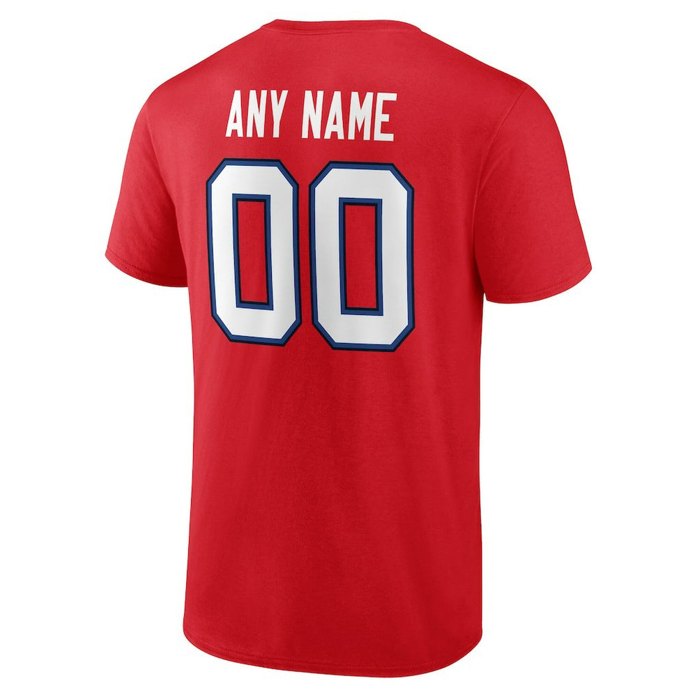 Buffalo Bills Big & Tall Team Authentic Custom T-Shirt Red