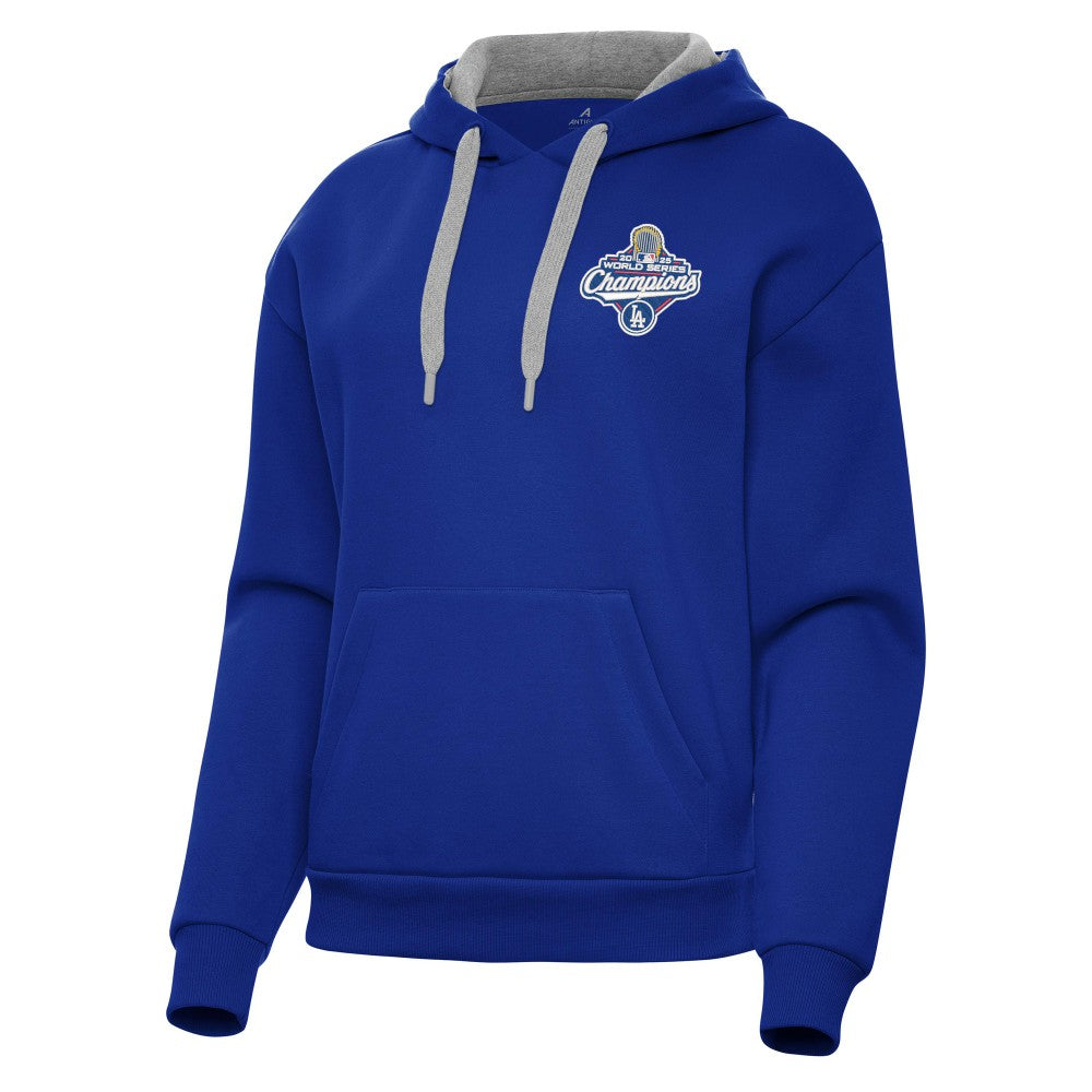 Los Angeles Dodgers Antigua Women's 2025 World Series Champions Victory Hoodie - Royal - MLB Discount