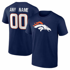 Denver Broncos Big & Tall Team Authentic Custom T-Shirt Navy