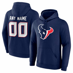 Houston Texans Big & Tall Team Authentic Custom Hoodie Navy