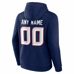Houston Texans Big & Tall Team Authentic Custom Hoodie Navy