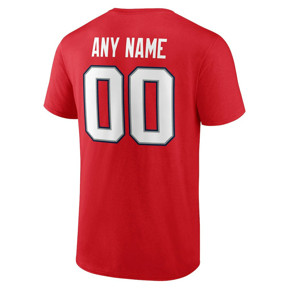 New England Patriots Big & Tall Team Authentic Custom T-Shirt Red