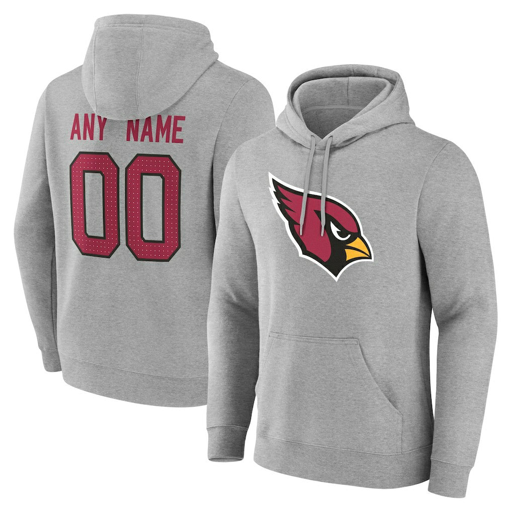 Arizona Cardinals Big & Tall Team Authentic Custom Hoodie Gray