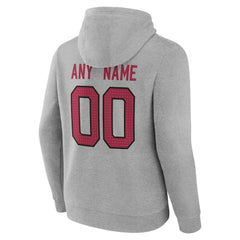 Arizona Cardinals Big & Tall Team Authentic Custom Hoodie Gray
