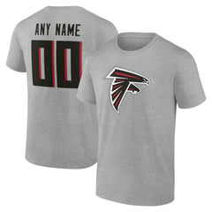 Atlanta Falcons Big & Tall Team Authentic Custom T-Shirt Gray