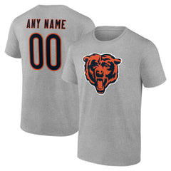 Chicago Bears Big & Tall Team Authentic Custom T-Shirt Gray