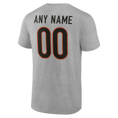 Cincinnati Bengals Big & Tall Team Authentic Custom T-Shirt Gray