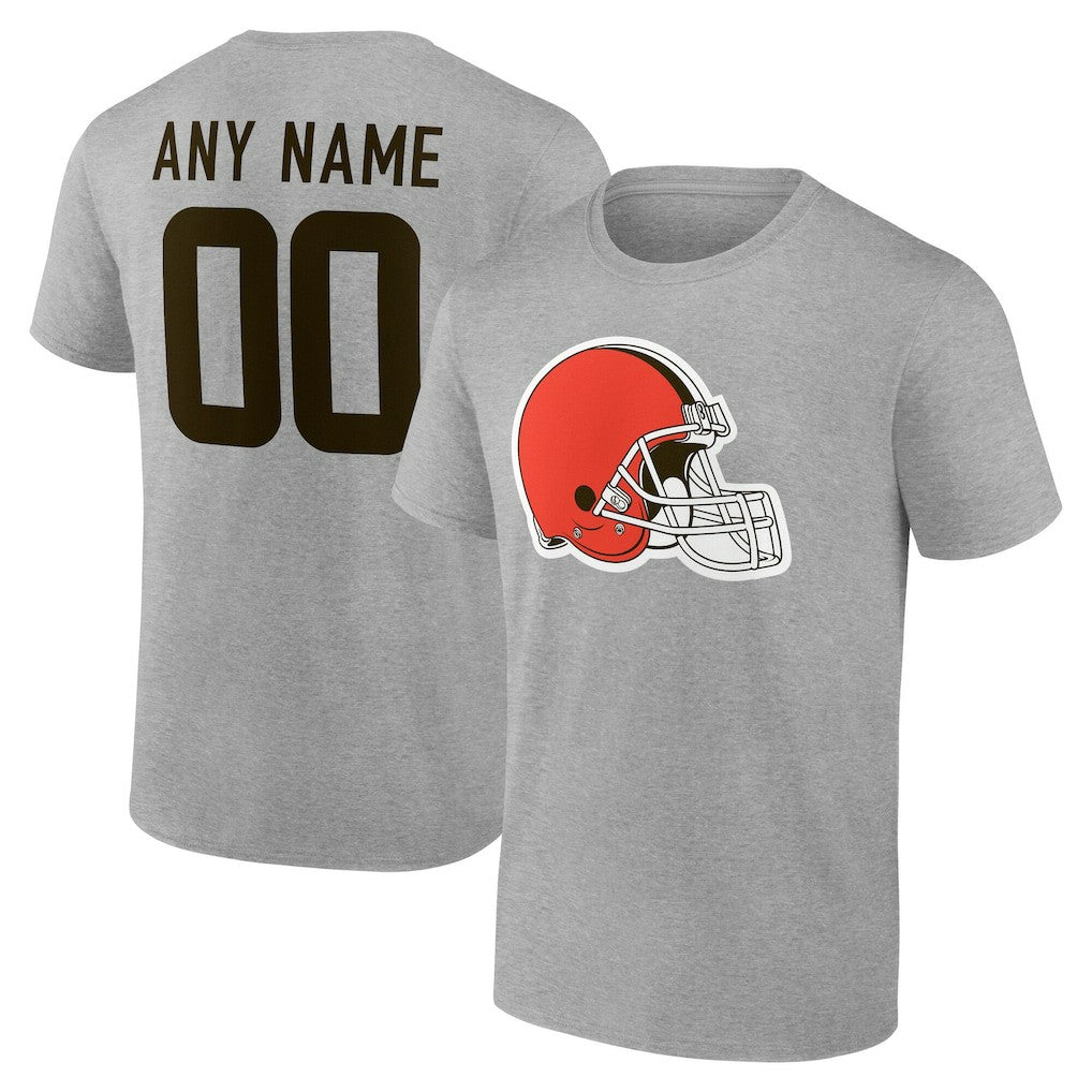 Cleveland Browns Big & Tall Team Authentic Custom T-Shirt Gray