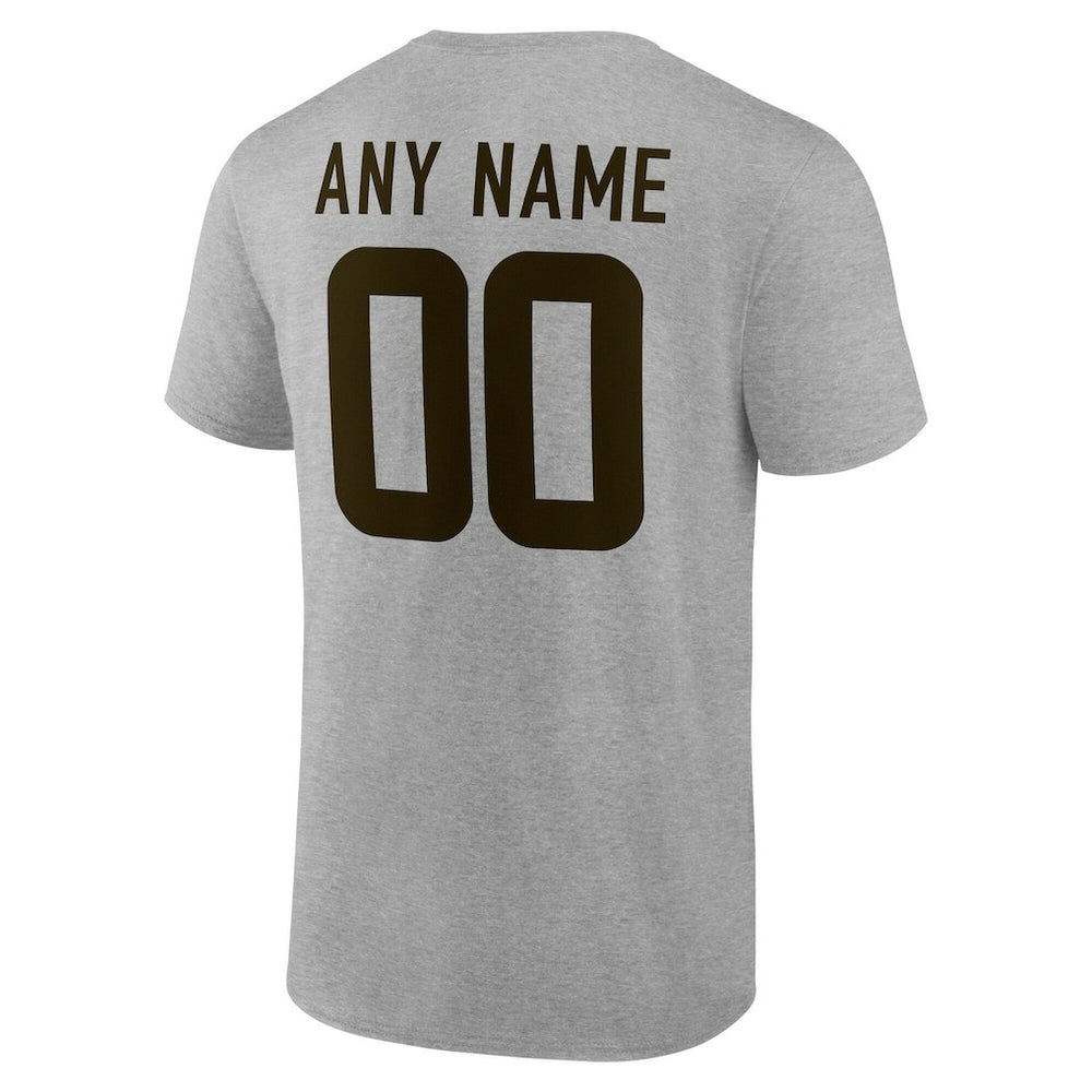 Cleveland Browns Big & Tall Team Authentic Custom T-Shirt Gray