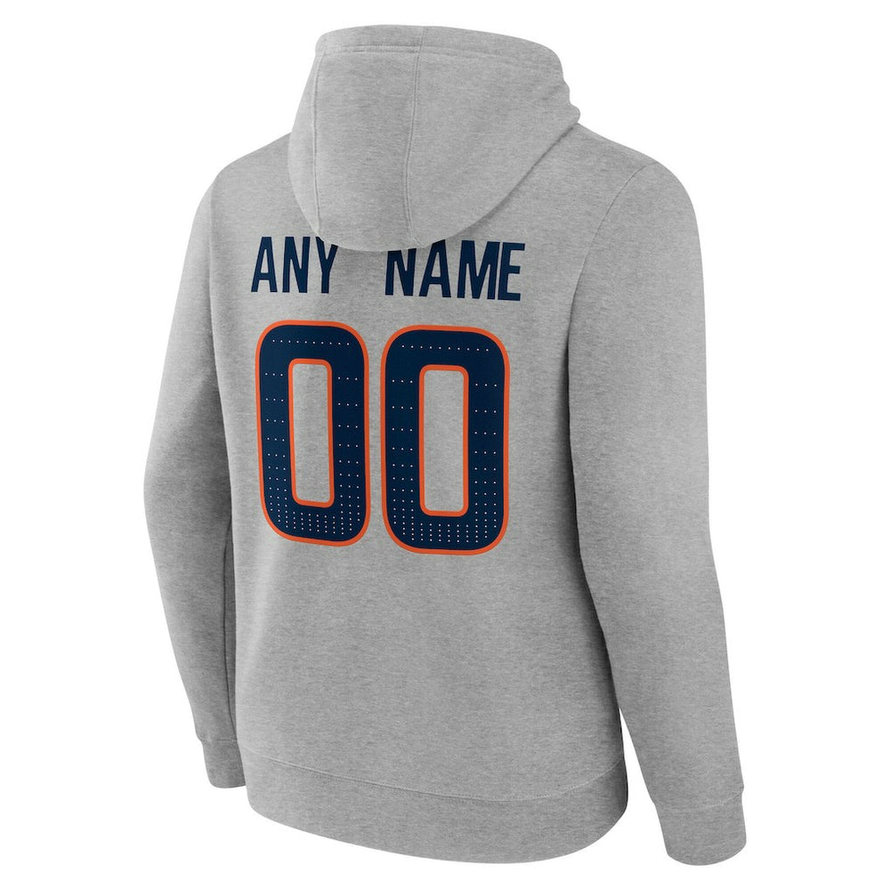 Denver Broncos Big & Tall Team Authentic Custom Hoodie Gray