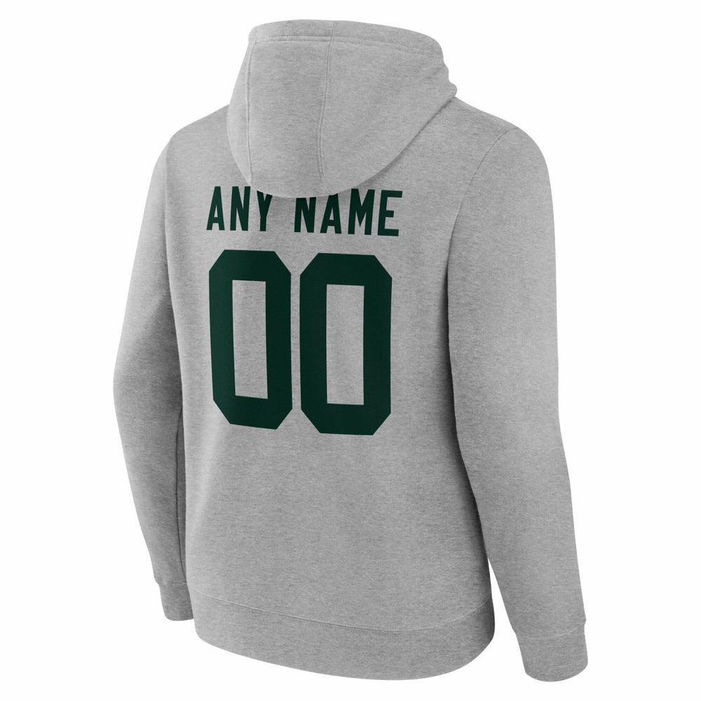 Green Bay Packers Big & Tall Team Authentic Custom Hoodie Gray
