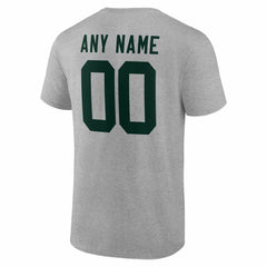 Green Bay Packers Big & Tall Team Authentic Custom T-Shirt Gray