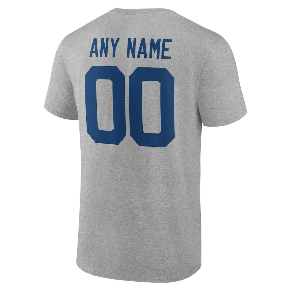 Indianapolis Colts Big & Tall Team Authentic Custom T-Shirt Gray