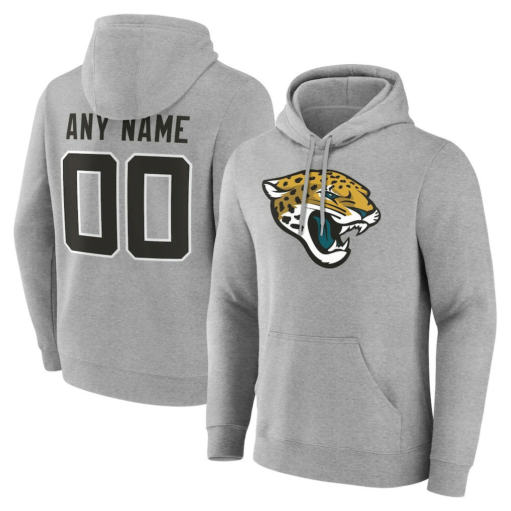 Jacksonville Jaguars Big & Tall Team Authentic Custom Hoodie Gray