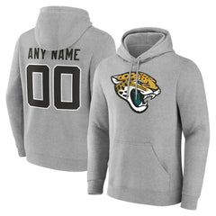 Jacksonville Jaguars Big & Tall Team Authentic Custom Hoodie Gray
