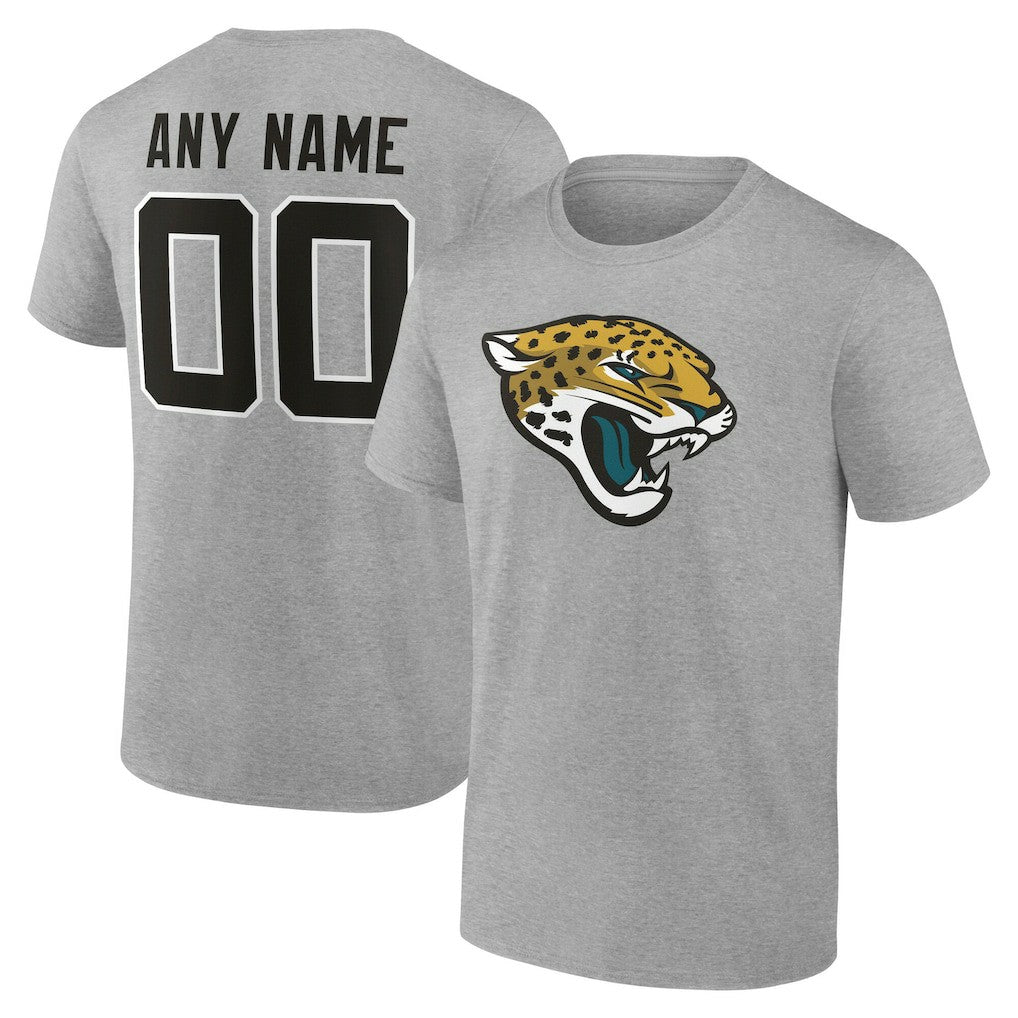 Jacksonville Jaguars Big & Tall Team Authentic Custom T-Shirt Gray