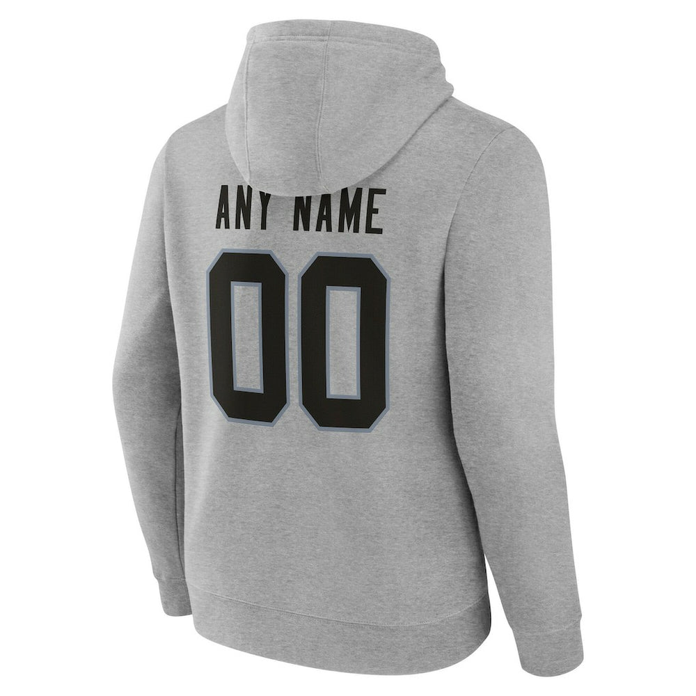 Las Vegas Raiders Big & Tall Team Authentic Custom Hoodie Gray