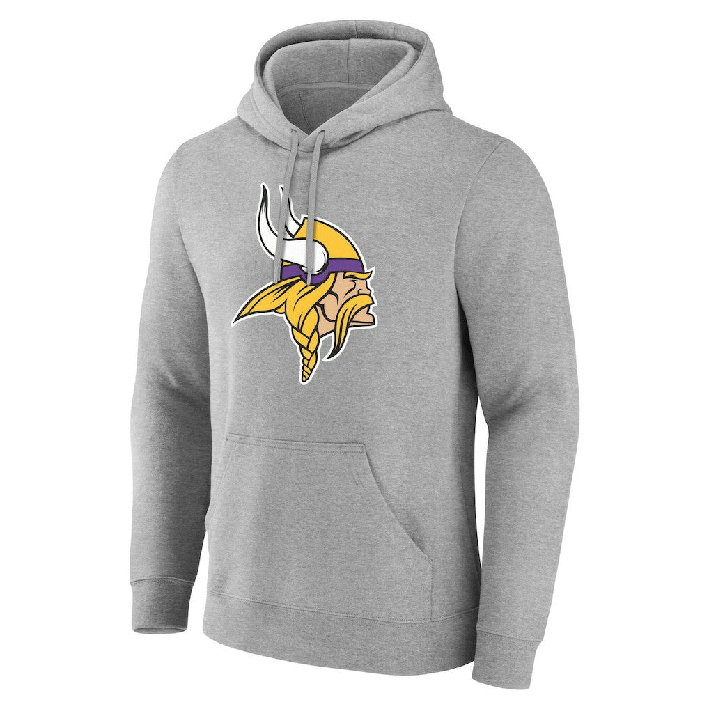 Minnesota Vikings Big & Tall Team Authentic Custom Hoodie Gray