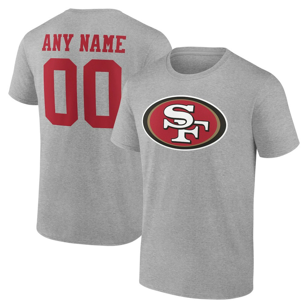 San Francisco 49ers Big & Tall Team Authentic Custom T-Shirt Gray