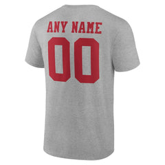 San Francisco 49ers Big & Tall Team Authentic Custom T-Shirt Gray