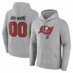 Tampa Bay Buccaneers Big & Tall Team Authentic Custom Hoodie Gray