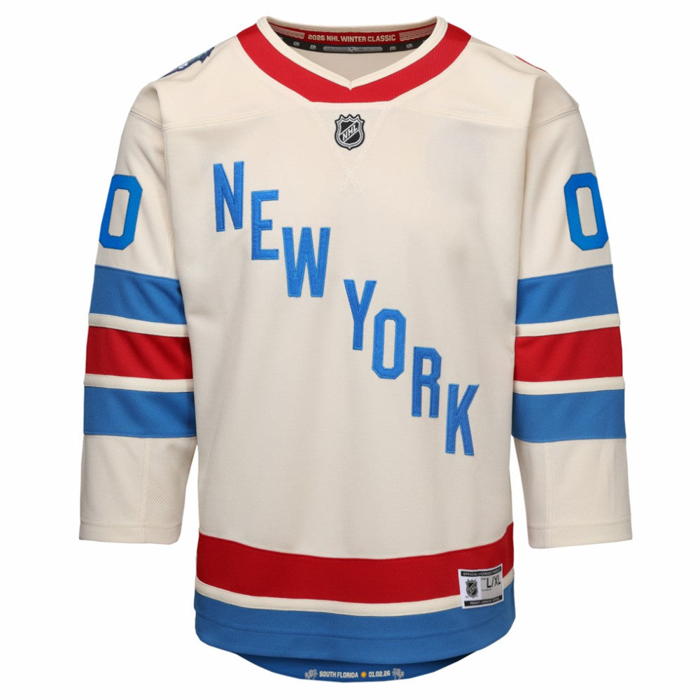 New York Rangers Outerstuff Youth 2026 NHL Winter Classic Premier Custom Jersey - White - NHL 203585795
